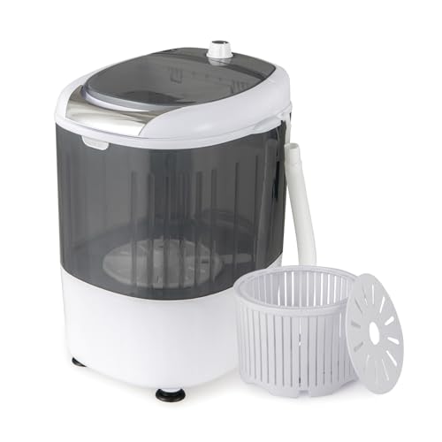 ARLIME Mini Washer and Dryer Combo, 5.5 Lbs Mini Laundry Washer, Semi-automatic Washer with Drain Hose & Spin Tub, Small Washign Machine for Drom RV Apartment (Blue)