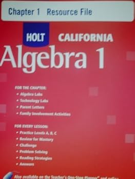 Paperback Holt Algebra 1 California: Chapter 10 Resource Flie with Answers Algebra 1 Book