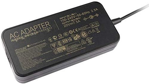 20V 7.5A 150W AC Adapter Charger for Asus ADP-150CH B ADP-150CH BB A18-150P1A 0A001-00081500 0A001-00081600 ROG Strix Scar III G531GD G531GT ROG Strix G731GT ROG Strix G GL531GT Laptop Charger