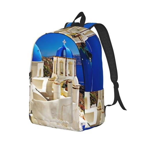 Mochila de día para fin de semana Santorini estampado mar 2