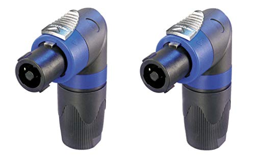 (2 Pack) Neutrik NL4FRX Locking 4-Pole High-Load Speakon Right Angle Cable End. ((2 Pack) Neutrik NL4FRX Locking 4-Pole High-Load Speakon Right Angle Cable End.)