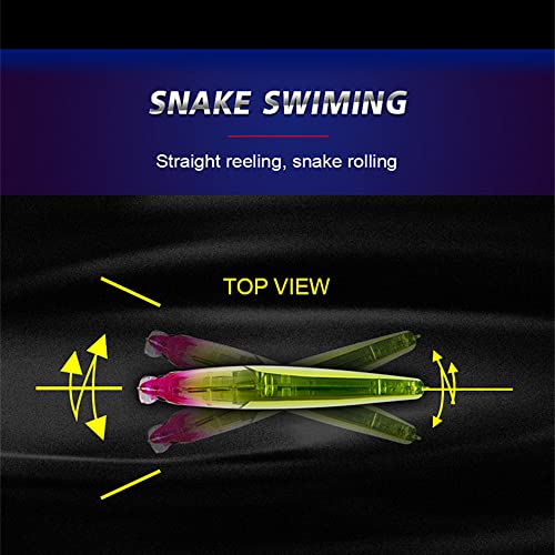 Foto von 99 mm 13,5 g Long Casting Floating Minnow Wobbler Angelköder Flash Flake Wobbler Wolfsbarsch Hecht Crankbait (Color : 05, Size : 99mm 13.5g)
