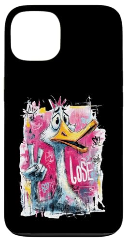 Funny Goose Peace �O���t�B�e�B �|�b�v �L�����N�^�[ �O���t�B�b�N �T�C�� �� �X�}�z�P�[�X iPhone 13 �p