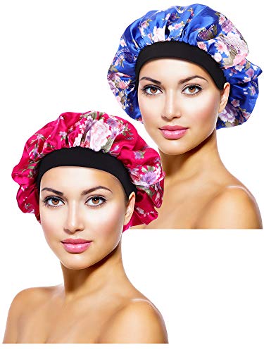  2 Pièces Bonnet en Satin Chapeau de Sommeil de...