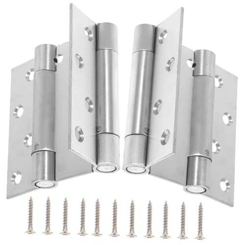 DONFAMDS 不??可能スプリング式両開きヒンジ 自動閉鎖機能付き 用両方向開閉ドア丁番 耐荷重高くスムーズ動作可能なドア修理用バット丁番