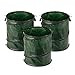 Navaris 3X Sac Jardin Pop-Up - Sacs Poubelle Déchets Verts 160L pour Feuille Morte Déchets Végétaux Jardinage Réutilisable et Pliable