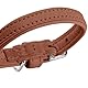HUNTER Hundehalsband SOHO MINI, Farbe: Cognac, Rindsleder, weich & geschmeidig, fellschonend, leicht, für kleine Hunde & Welpen, Made in Germany, Größe: 32
