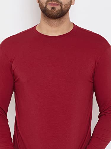 Image of London Crew Round Neck Full Sleeve Regular Fit Casual Cotton Plain Solid Tshirt for Men Full-Solid-23