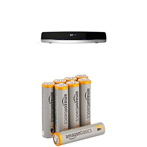 BT Youview+ Set Top Box with Twin HD Freeview and 7 Day Catch Up TV, No Subscription with AmazonBasics Batteries