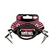 Ernie Ball Flaches Stereo-Patchkabel 30,48 cm 2er-Pack - Schwarz