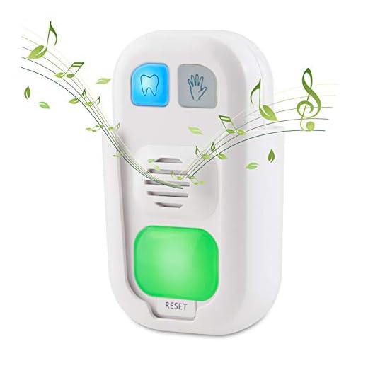HONWELL Musical Timer for Kids Battery Powered 2 Minute Toothbrush Timer and 20 Seconds Bathroom Hand Wash Timer with LED Color Light, 3 Volume Options Musical Timer for Children Training Coach