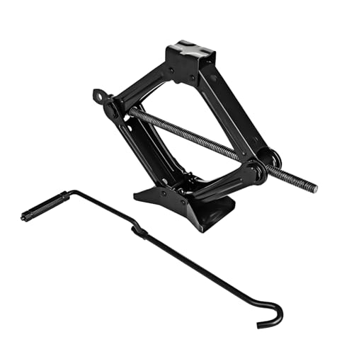M.J COMFY-LIFE Scissor Jack Heavy Duty Car Jack Kit 85-315MM Steel Jack with Labor Saving Handle Portable Jack Tyre Repair Tool For Car SUV Van Black (1T)