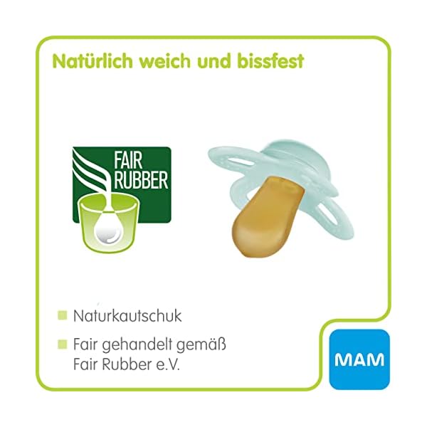 MAM Original Elements Schnuller im 2er-Set, symmetrischer und kiefergerechter Baby Schnuller aus SkinSoft Silikon, 0-6… – Bild 4