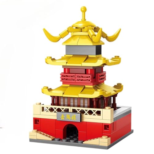 Image of SKY LINE OCEAN || Ocean Chinese Architecture Series || Yueyang Tower Building Block Set || 119 Pcs || Compatible with Major Brick Brands || (6 Months Manufacturing Warranty)