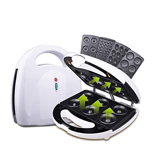 Waffeleisen belgische waffel Waffeleisen 4 in 1 Waffeleisen Kann als Donuts, Kuchen, Waffeln, Madeleine Pfannen verwendet Werden Doppelseitige Heizung