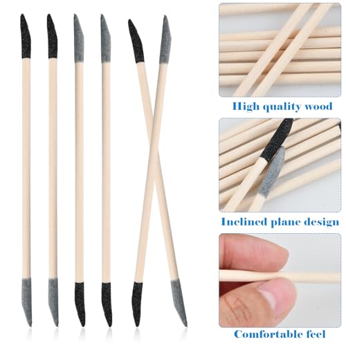2 in 1 Schleifstab Set – 50 Stück Hochwertige Schleifstäbchen mit Granularität 150# Schwarz & 280# Grau für Modellbau, Holzarbeiten und Nageldesign, 14cm/5.51in