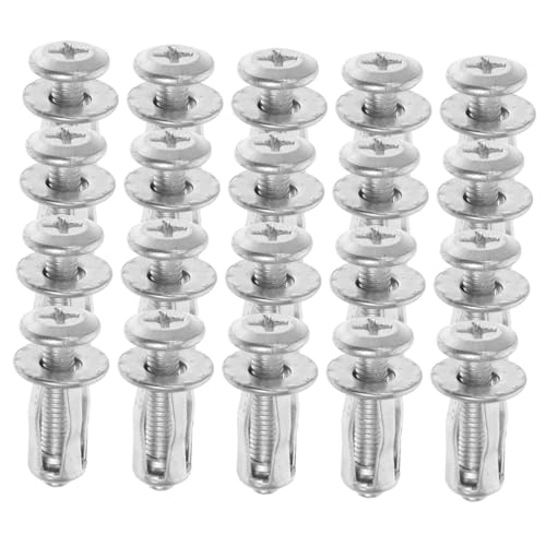 Unomor Metal Cladding Expansion Screws 20pcs Door Lock Anchors Hollow Wall Anchor Concrete Wall Screws Support Friendly