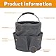DAJASD Putzmittel Organizer, Faltbarer Cleaning Caddy Organizer mit Griff & 6 Aufbewahrungstaschen, Universal Gartengeräte Organizer Box, Faltbarer Putztasche für Innenbereich Garten Badezimmer - Grau