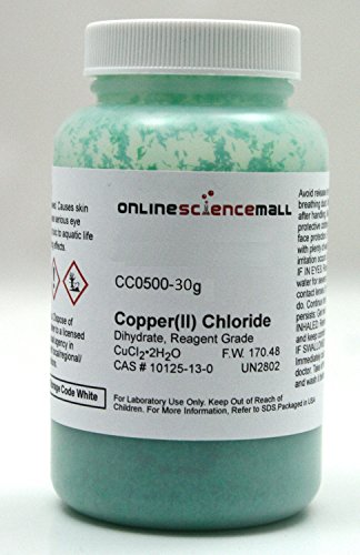 30g of Copper II (cupric) Chloride Crystals, Dihydrate - Reagent Grade