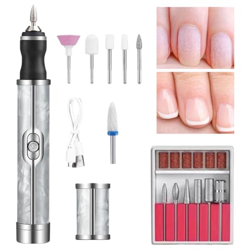 Taladro de listas de uñas, archivo de uñas eléctrico,Máquina de archivos de uñas de 20000rpm - Remover de esmalte de gel, herramienta de de bajo ruido, herramientas de uñas de mano para uñas de gel es