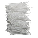 Zip Ties 4 inch 500 pcs Cable Zip Ties with 40 Pounds Tensile Strength, White Cable Ties, Heavy Duty