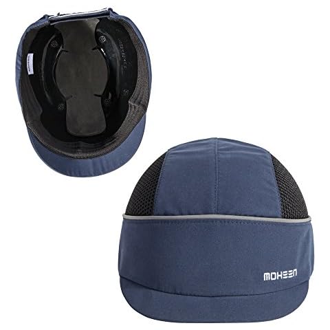 MOHEEN Safety Bump Cap, Baseball Hat Style with Reflective Stripes Lightweight and Breathable Hard Hat Head Protection Cap (Micro Blue 18101) Cover