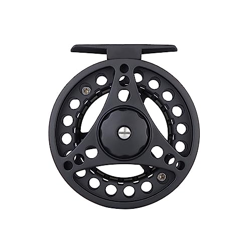 Aluminum Alloy Fly Fishing Reel, Fly Reels for Left & Right Hand River Lake Sea Stillwater Fishing - size # 7/8 (Black)