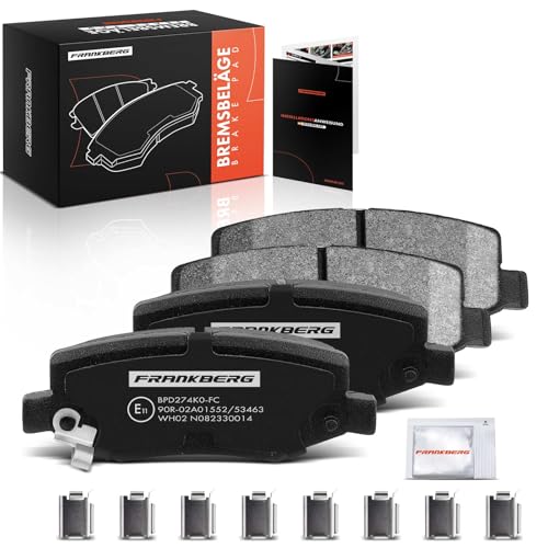 Frankberg Kit de plaquettes de frein incl. 4x Plaquettes de frein Arrière Compatible avec Wrangler III JK Nitro Cherokee KK Nitro Van KA Compass MK49...