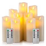 ENERGIESPARENDE, LEISTUNGSF？HIGE LED: Für diese eindrucksvollen Kerzen werden 2AA-Batterien pro Kerze ben？tigt, die voraussichtlich etwa 300 Stunden halten, w？hrend die Lebensdauer der LED-Lampen bis zu 50. Stunden betr？gt.？Im Gegensatz zu echten Kerzen sind diese flammenlosen Stumpenkerzen für eine lange Lebensdauer ausgelegt.？Sie kaufen sie einmal, Sie haben sie für immer!