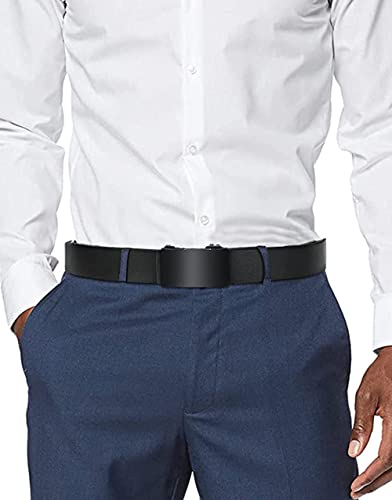 Oyifan Black Leather Belts for Men Dress Casual Ratchet Belt, Cut To Fit, Gift Box2