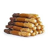 MON2SUN Dog Treats, 5 Inch Triple Flavor Chicken Pumpkin and Duck Wrapped Rawhide...