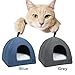 Zerone Pet Tent, Foldable Cat Bed Breathable Cat House Indoor Pet Tent Dog Bed with Mat (L)