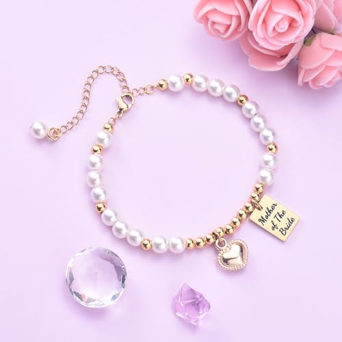 Melix Home Mother of the Bride Bracelets Gifts Pearl Bracelet Wedding Gift for Mom Mama4