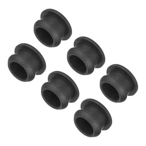 Image of MECCANIXITY Silicone Snap in Locking Hole Plugs,Rubber Panel Seal Cover Flush Type Panel Round for Kitchen Rubber Bulkheads Waterproof Sealing Plugs 12mm /0.47 Inch Diameter Black,Pack of 6