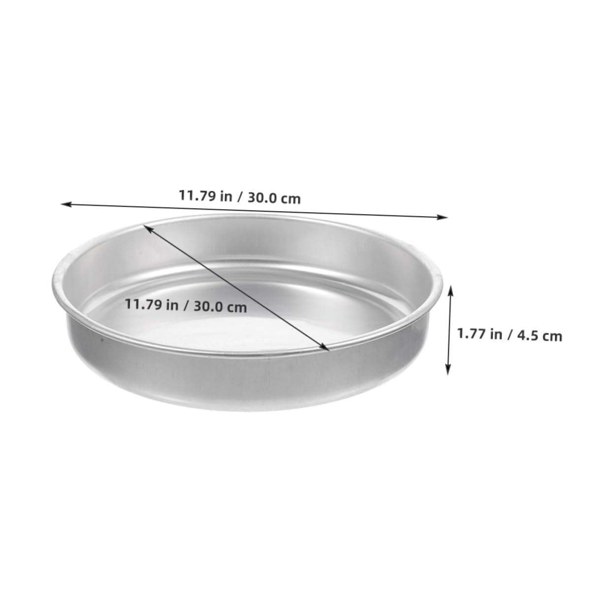 LABRIMP 2pcs Heavy Duty Aluminum Cake Pan Round Deep Pizza Dish Nonstick Baking Tray for Oven Versatile Bakeware for Weddings Birthdays Heat Resistant Easy to Clean