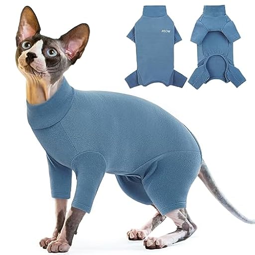 Sphynx Ropa de Gatos Invierno - Jersey Cálido Chaleco Pijama Suéter de Punto Mono sin Pelo, Abrigo de Invierno para Gato Chaqueta (Azul, M) | Ya disponible en tu tienda friki favorita! En mundofriki.es! Sphynx Ropa de Gatos Invierno - Jersey Cálido Chaleco Pijama Suéter de Punto Mono sin Pelo, Abrigo de Invierno para Gato Chaqueta (Azul, M) | Ya disponible en tu tienda friki favorita! En mundofriki.es!