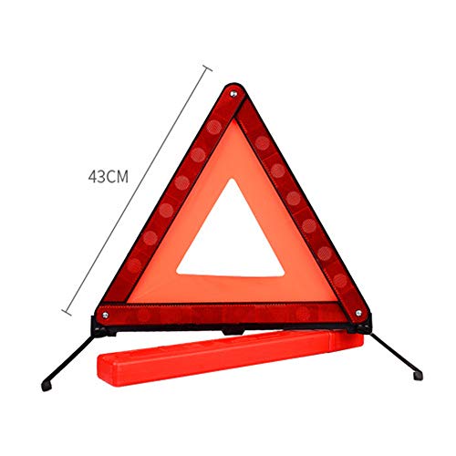 Ajcoflt Triângulo Aviso Refletor Sinal de Parada de Segurança Refletor Sinal de Emergência Carro Tri