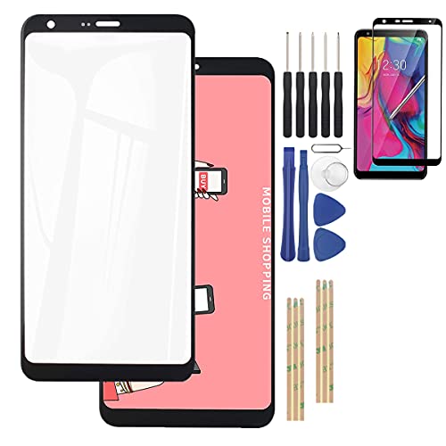 YHX-US Front Glass for LG Stylo 5 Q720 LM-Q720CS Q720MS Q720TSW Front Screen Replacement Outer Touch Screen Panel - Not LCD and Touch Digitizer