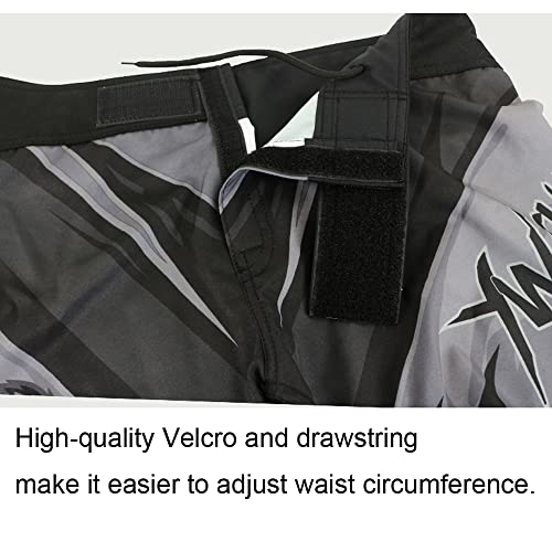 MMA Shorts for Men Fight Grappling Mens BJJ Shorts for Men No Gi Mid Thigh (XL Waist 38inch, yw-dk6) by YWChency - Image 3