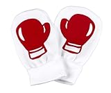 Spoilt Rotten - Red Boxing Baby 100% Organic Cotton Scratch Mittens