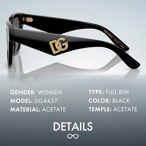 Dolce and Gabbana DG4462 Lettering Logo Acetate Sunglasses With Eyewear Kit Bundle - High Bridge Fit - Womens Designer Sun Glasses2
