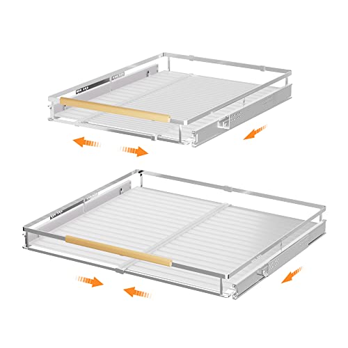 Sanno Expandable Pull Out Kitchen Cabinet Organizers And Storage, Cabinet Sliding Shelf Under Sink Shelf, Expandable Shelves With Sliding For Cupboard Pantry Closet Pots Pans(2Pack) #TOP17