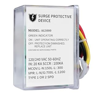 HVAC Surge Protector 120/240V Mini Split Surge Protector with TPMOV Technology Device for AG3000, Watertight Enclosure Lightning Protection, Comprehensive Surge Protection