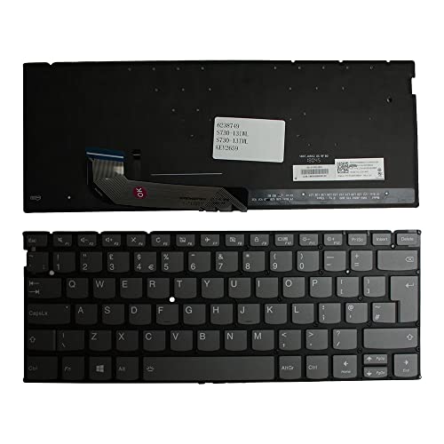 Clavier haut de gamme Lenovo IdeaPad 730S-13IWL rétro-éclairé gris pour une saisie fluide