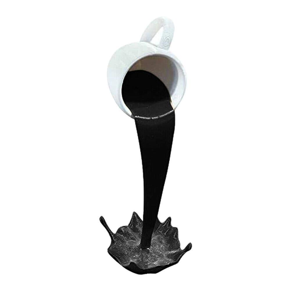 Malsyee Floating Coffee Cup Mug Sculpture Pouring Spilling Decoration, Magic Pouring Splash Coffee Mug, Sculpture Art Decor for Home, for Coffee Lover