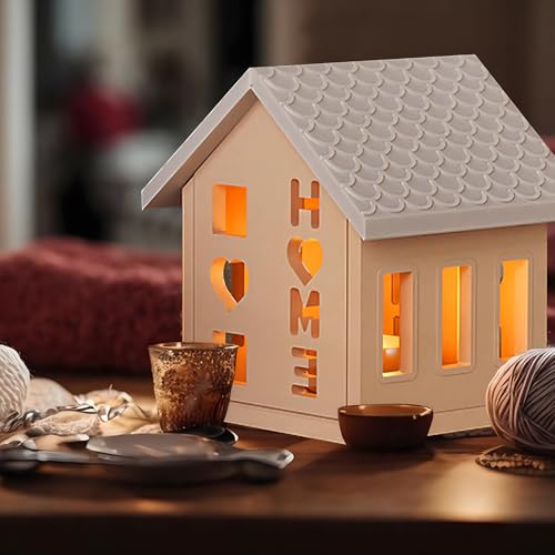 Broviti XH-559 4Pcs Art House Shape Resin Silicone Molds 3D Micro Doll House Epoxy Casting Molds thumb #3