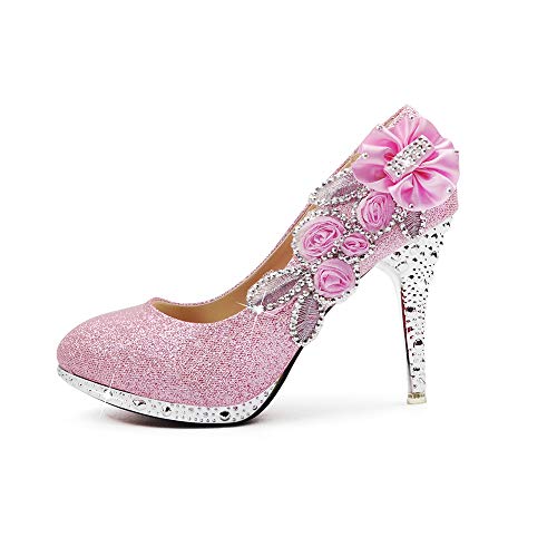 Sexy Party Wedding Bride High Heels Pink Us9