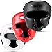 Elite Sports Boxing Headgear Men, Boxing Head Guard Sparring Gear, MMA Headgear Kickboxing Muay Thai Training Helmet, Protective Fighting Gear, Adjustable Face Protection (White)