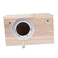 BUGUUYO Parrot Breeding Box Small Wooden Bird Nesting House View Window for Bird Watching Suitable for Parrots