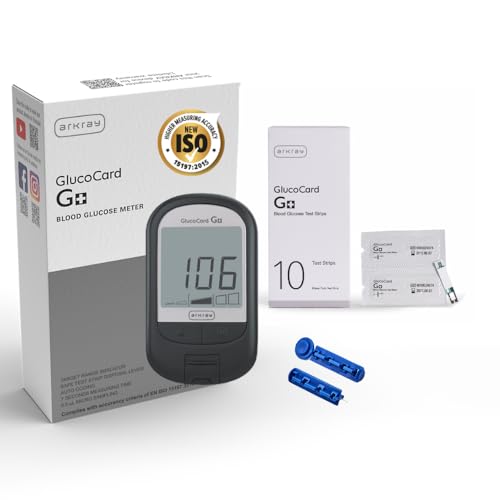 Image of ARKRAY Glucocard G+ Blood Sugar Testing Machine | Glucometer Kit for Diabetes with 10 Sugar Test Strips Included | Accurate Sugar Level Monitor